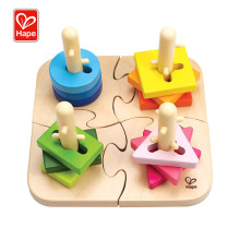 Hape Wholesale Toys Puzzle Boxes Safety Educational Wood Chinese Cheap Baby Jigsaw Puzzle